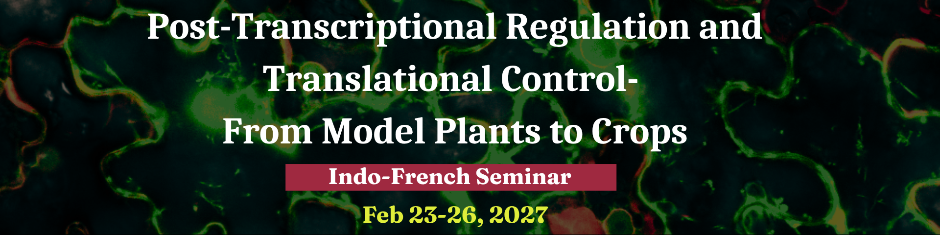 Indo-French Seminar Banner (PTRTC 2027)